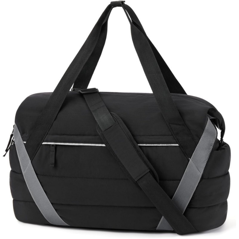 亚马逊新款女士健身包旅行包带拉杆套和鞋隔层运动随身瑜伽健身包